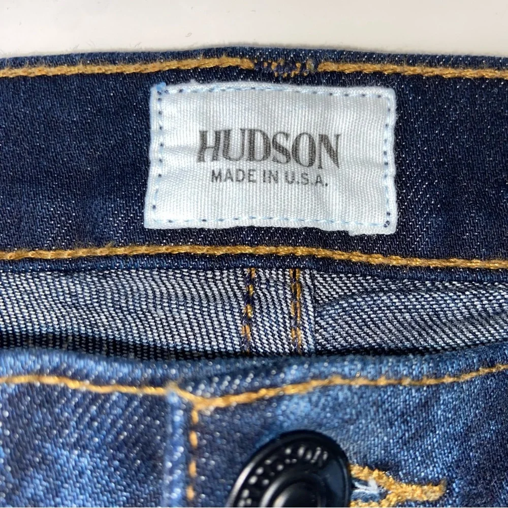 Hudson Jeans Size 25 Nico Super Skinny Midrise Denim Unique Dark Blue Wash Out